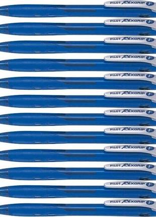 Набір 12 штук ручка пілот re-grip f 0.21mm синя x12