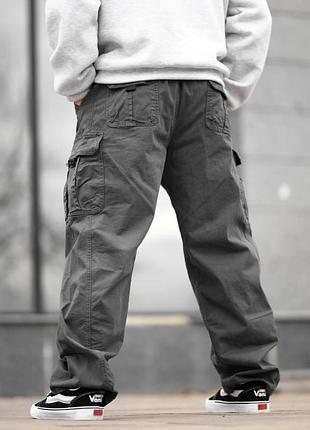 Карго штаны oversize серые с поясом вт5295 10