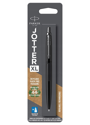 Ручка-автомат parker jotter xl металева чорна монохромна