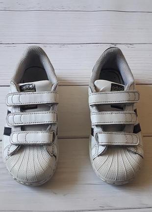 Дитячі білі кросівки на хлопчика adidas superstar розмір 27