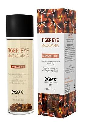 Массажное масло exsens tiger eye macadamia (защита с тигровым глазом) 100мл, натуральное