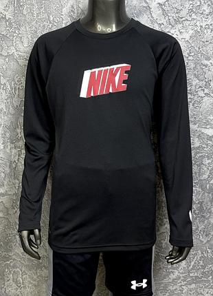 Nike swim dri-fit кофта лонгслив 147-158 см подростковая с принтом
