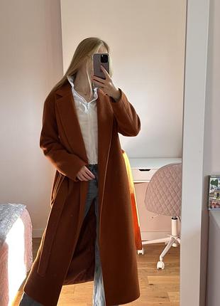 Пальто жіноче оранжеве демісезонне