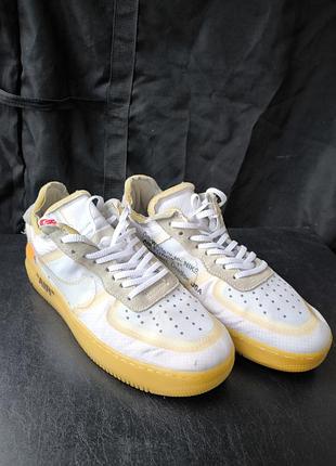 Кросівки чоловічі nike air force 1 off-white білі