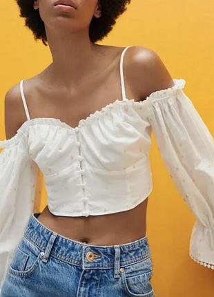 Жіночий топ на ґудзиках zara
