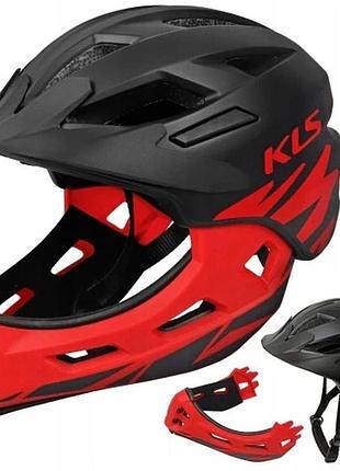 Дитячий шолом з візором kellys sprout red full face 52-56cm