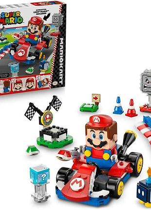 Lego super mario: mario kart — інтерактивна фігурка lego mario та стандартний карт набір для 7-річних з гоночним треком