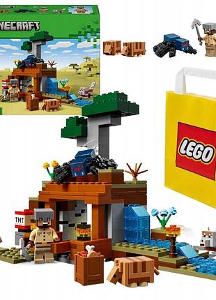 Lego minecraft 21269 пригоди в шахті з тротилом та птахом набір блоків