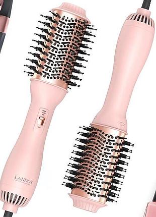 Фен-щітка для волосся 1000 вт landot air hair brush sm-5368 професійна фен-щітка для укладання/сушіння волосся