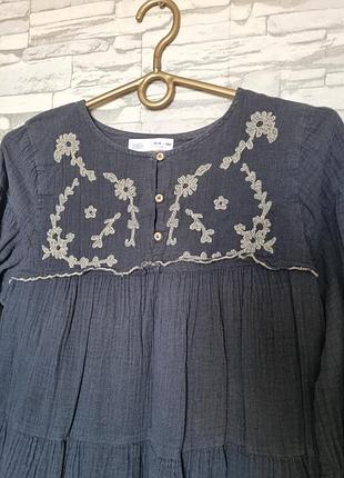 Муслиновое платье zara( 164cm) 6
