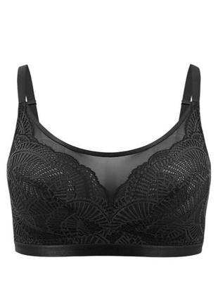 Кружевной бюстгальтер без косточек marks&amp;spencer 40dd 90е