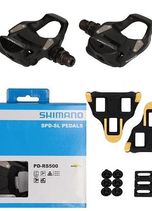 Педалі shimano pd-rs500 spd-sl шосе + блоки