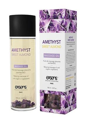 Массажное масло exsens amethyst sweet almond (расслабляющее с аметистом) 100мл, натуральное