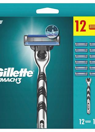 Бритва gillette mach3 + 12 лез 2