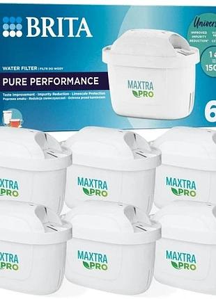 6x запасний фільтр для води brita maxtra plus pro pure performance оригінал