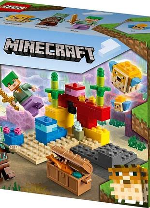 Конструктор lego minecraft 21164 кораловий риф 92 елементи 7+ років