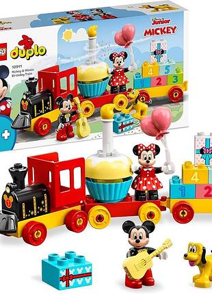 Lego duplo ǀ disney 10941 святковий потяг міккі та мінні — навчальна іграшка з цифрами для дітей (22 елементи)