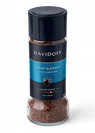 Набір з 3 шт. розчинна кава instant безкафеїнова davidof decaf elegant арабіка 100г
