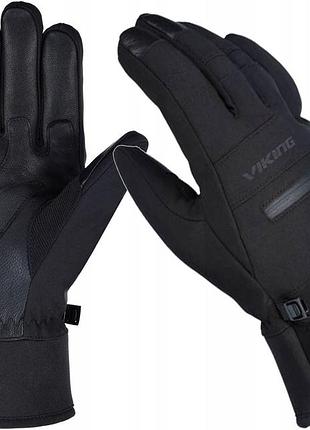 Зимові лижні рукавички viking kuruk 2.0 розмір 7 s з мембраною att чорні