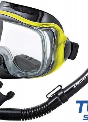 Набір для дайвінгу tusa imprex 3d маска трубка dry сухий клапан uc3325 bkfy