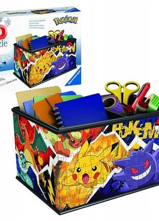 Puzzle 3d ravensburger просторова модель шкатулки-органайзера pokemon