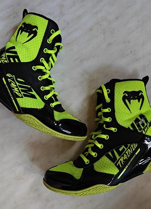 Боксерки venum elite vtc 2 edition boxing shoes neo yellow black