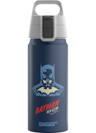 Sigg алюмінієва дитяча пляшка для пиття wmb one batman герметична легка без bpa для спорту та школи