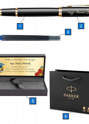 Перо перманентне parker im gt золочене 4
