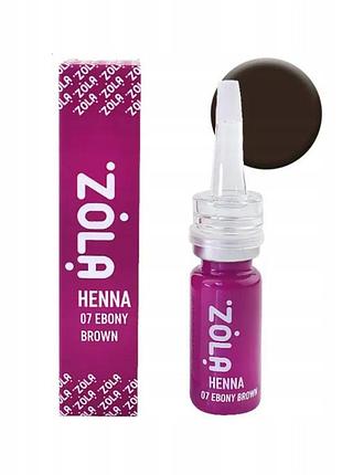Хна для брів zola 07 ebony brown 10 г