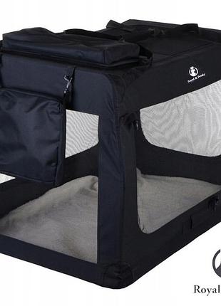 Переноска для собаки кота kojec 81x58x56 см чорний р xl