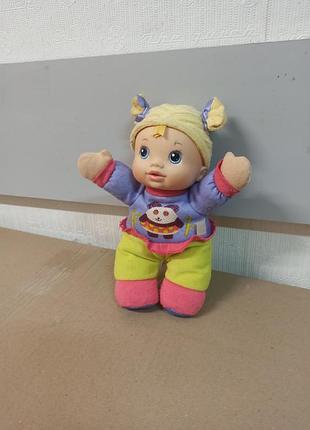 Мягкая кукла погремушка baby alive hasbro