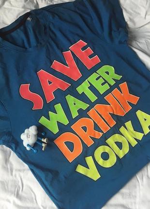 Футболка «save water drink vodka»