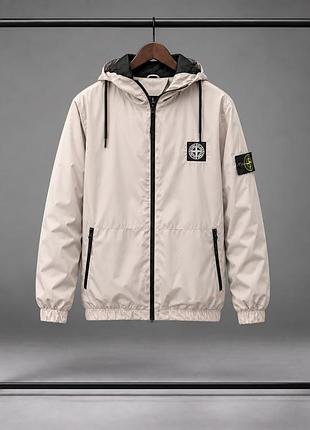 Мужская ветровка stone island песочная