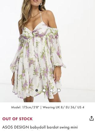 Платье asos цветочный принт