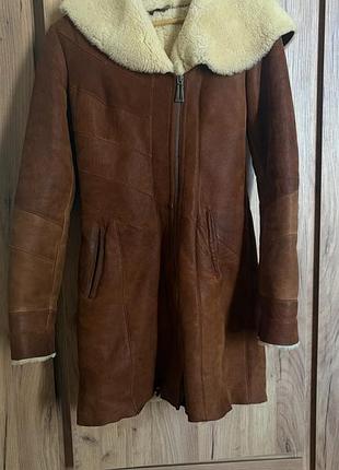 Дублянка жіноча esci leather коричнева, розмір m (підходить на s)