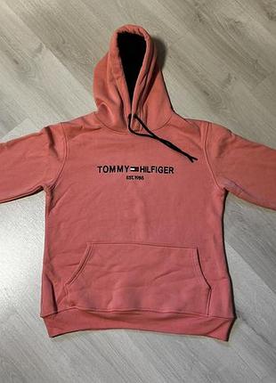 Худі tommy hilfiger в кораловому кольорі