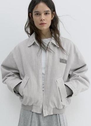 Pull&bear бомбер сірий новий 2