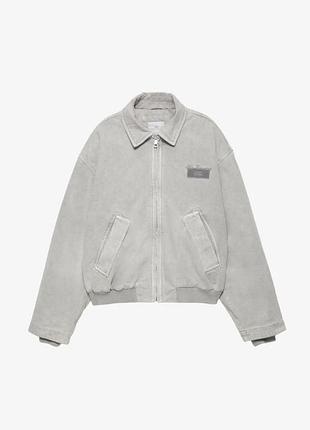 Pull&bear бомбер сірий новий 3