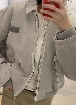 Pull&bear бомбер сірий новий 7