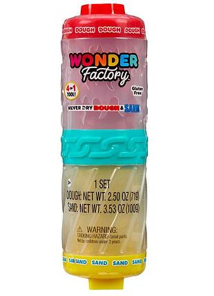 Набір для ліплення 2-в-1 wonder factory – яскравий старт: маса для ліплення і пісок