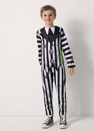 Детский карнавальный маскарадный костюм beetlejuice битлджус привидения призрак halloween хэллоуин f&f 11-12 лет