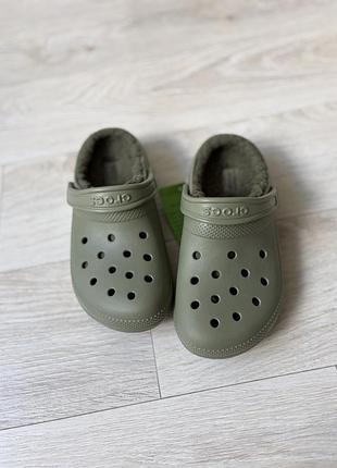 Крокси шльопанці утепені оригінал crocs m5w7 рр.37-37,5