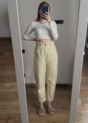 Жіночі джинси zara банани бежеві