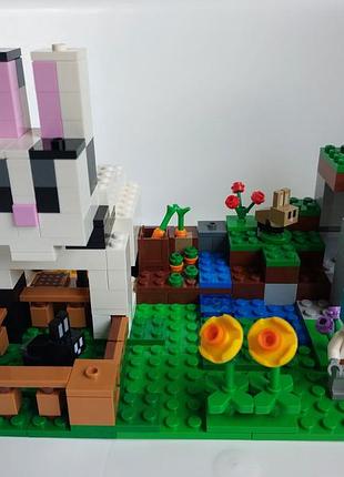 Конструктор lego minecraft 21181 кроляче ранчо ранчо кроликів майнкрафт лего оригінал