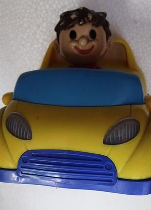 Інтерактивна машинка для хлопчика, жовто-синя tolo toys на батарейках
