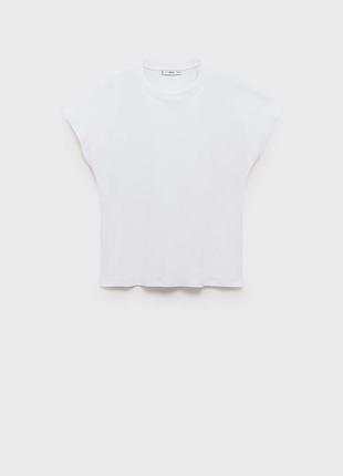 Белая футболка оверсайз mango - s, m 5