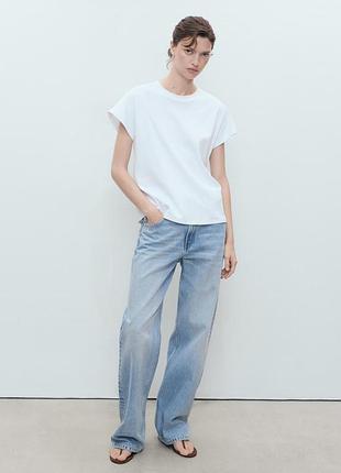 Біла футболка оверсайз mango - s, m