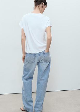 Белая футболка оверсайз mango - s, m 2