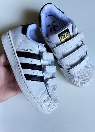 Кросівки дитячі adidas superstar білі з чорним