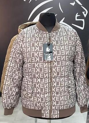 Куртка жіноча бомбер оверсайз з принтом, бежева elken brand